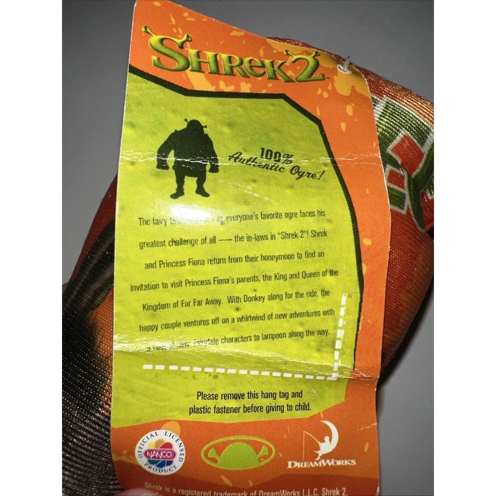 Rare Small Shrek2 Swamp Buddies Throw Pillow Approx‎ 12x9 Inches